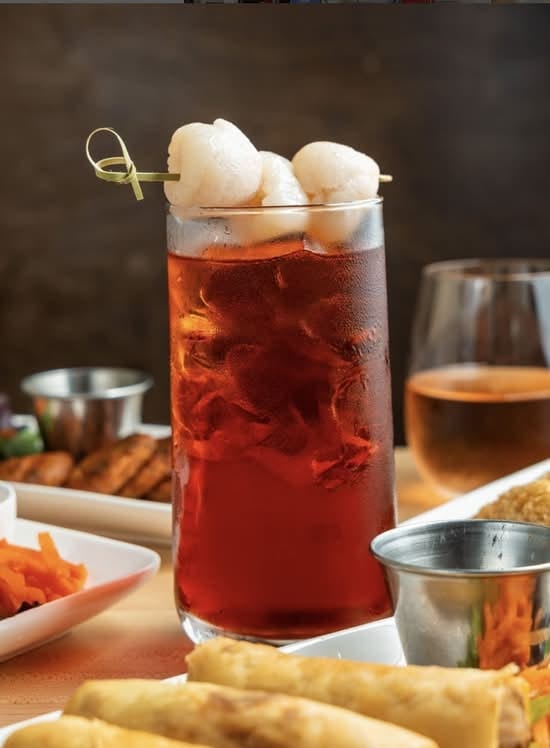 Lychee thai tea.